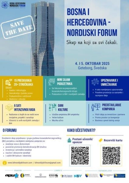 Poziv za učešće na BiH – Nordijskom Forumu u Geteborgu